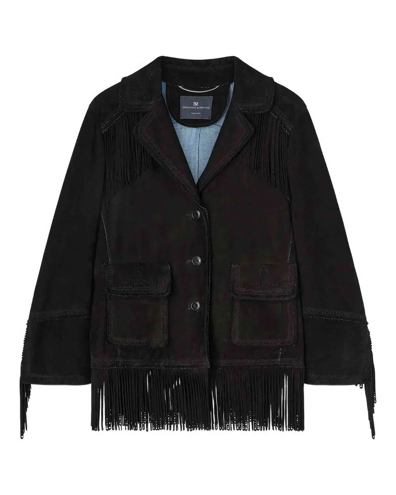 Ermanno Scervino Knielanger Mantel - Schwarz Schwarz