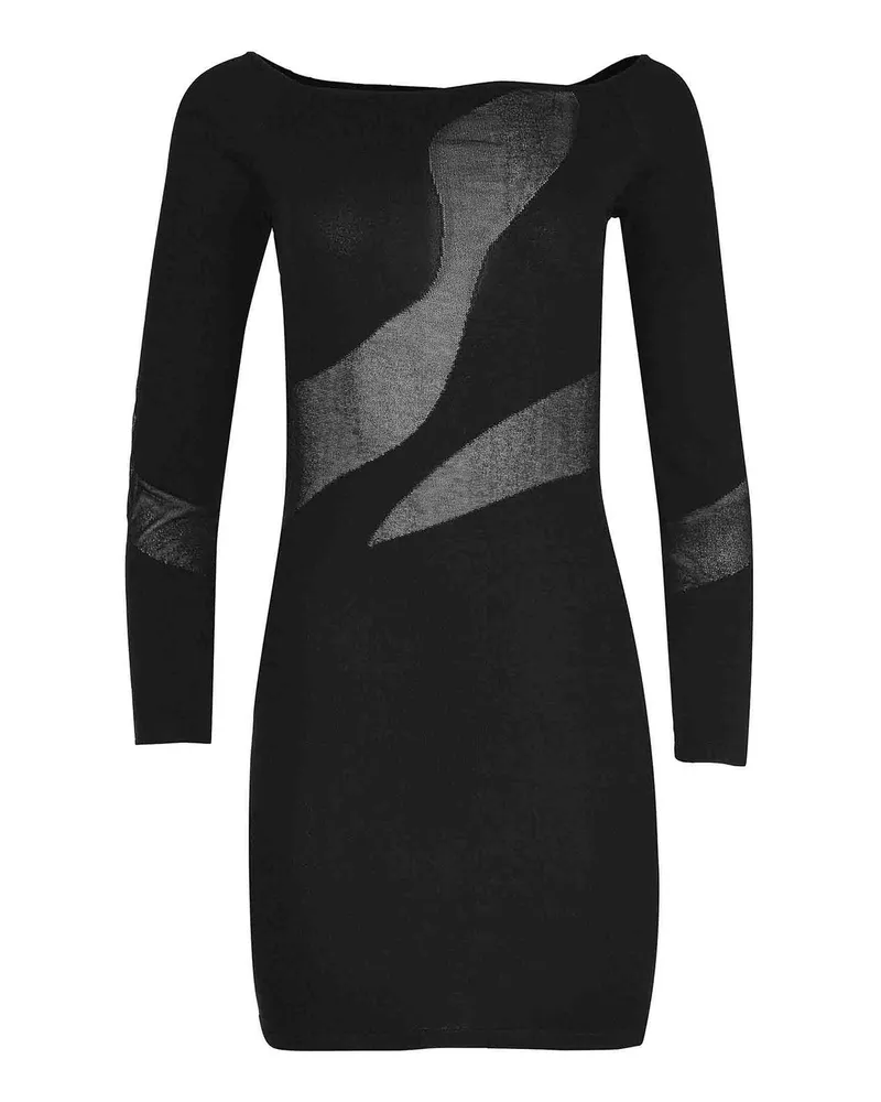 Federica Tosi Knielanges Kleid - Schwarz Schwarz