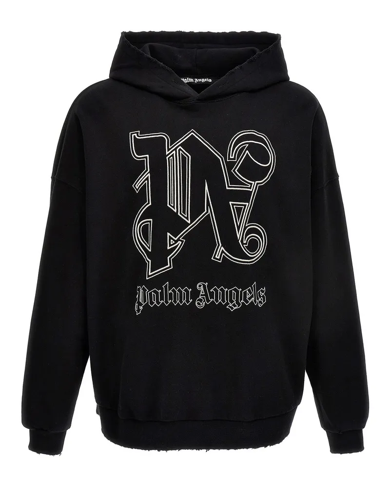 Palm Angels Sweatshirt - Weiß Schwarz