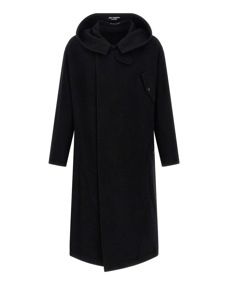 Yohji Yamamoto Kurzer Mantel - Schwarz Schwarz
