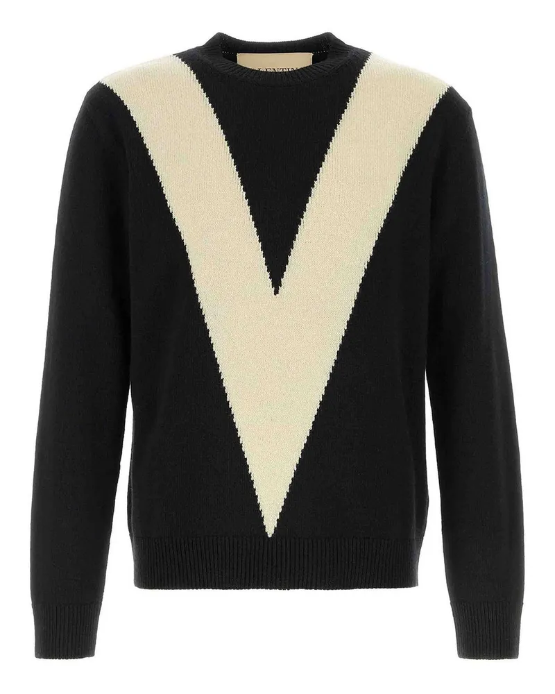 Valentino Garavani Rundhalspullover - Schwarz Schwarz