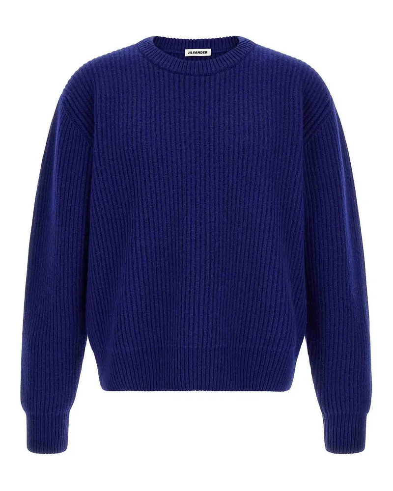Jil Sander Rundhalspullover - Blau Blau