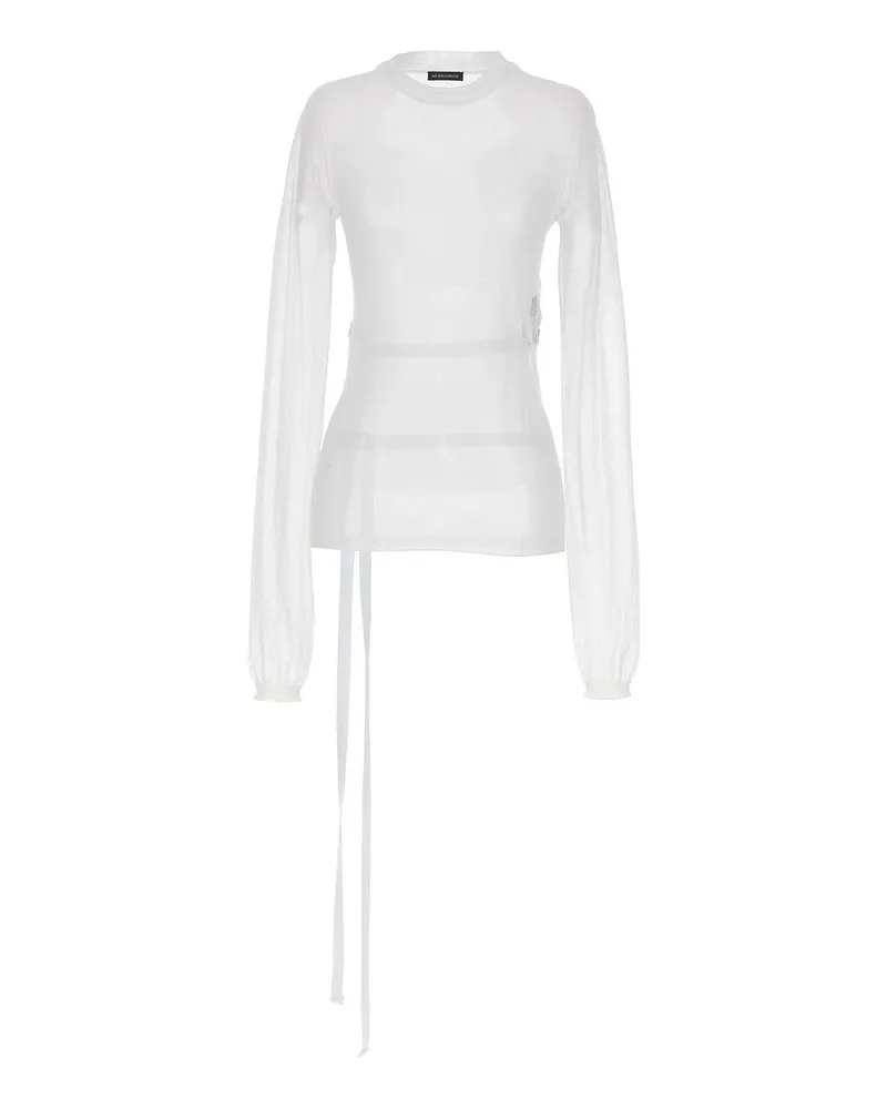 Ann Demeulemeester Rundhalspullover - Weiß Weiß