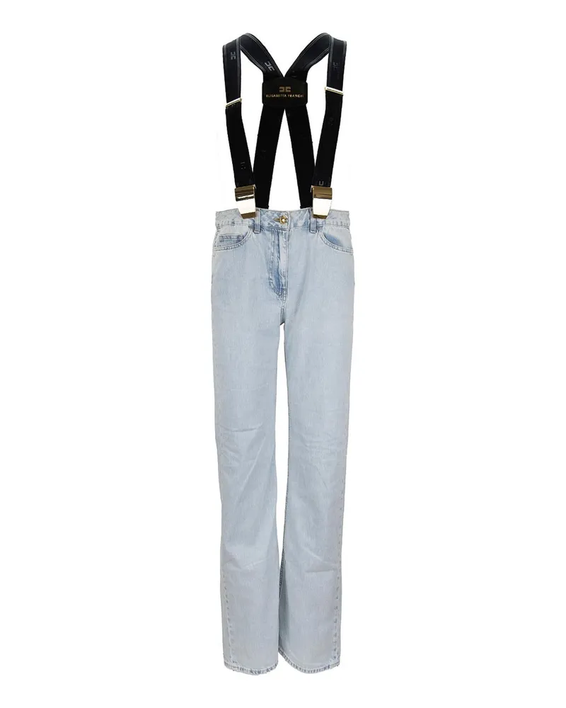Elisabetta Franchi Straight Leg Jeans - Hellblau Hellblau