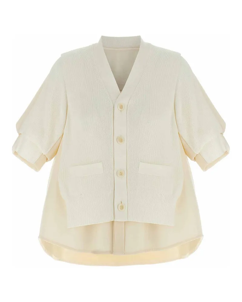 Sacai Cardigan - Weiß Weiß