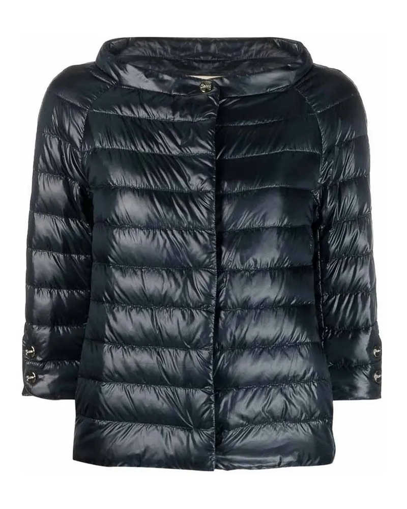 Herno Knielanger Mantel - Blau Blau
