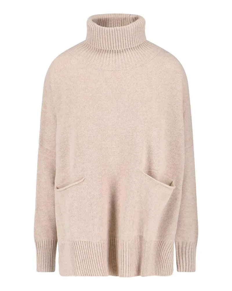 MA'RY'YA Rundhalspullover - Beige Beige