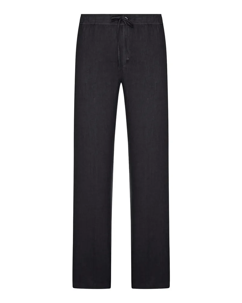 120% Lino Casual Hose - Schwarz Schwarz