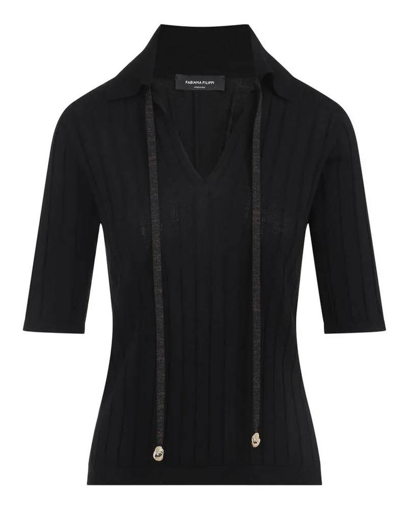 Fabiana Filippi Poloshirt - Schwarz Schwarz