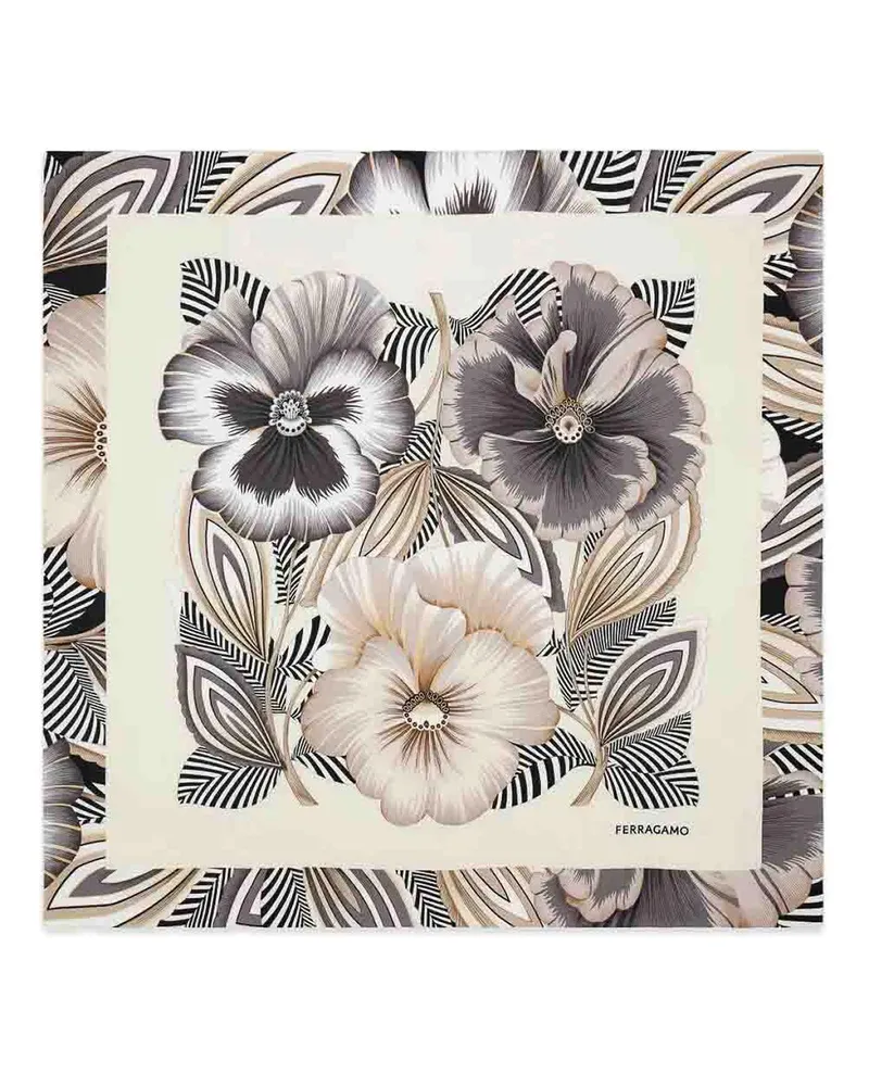 Ferragamo Schal - Weiß Weiß