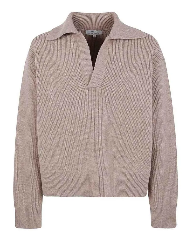 Studio Nicholson Rundhalspullover - Beige Beige
