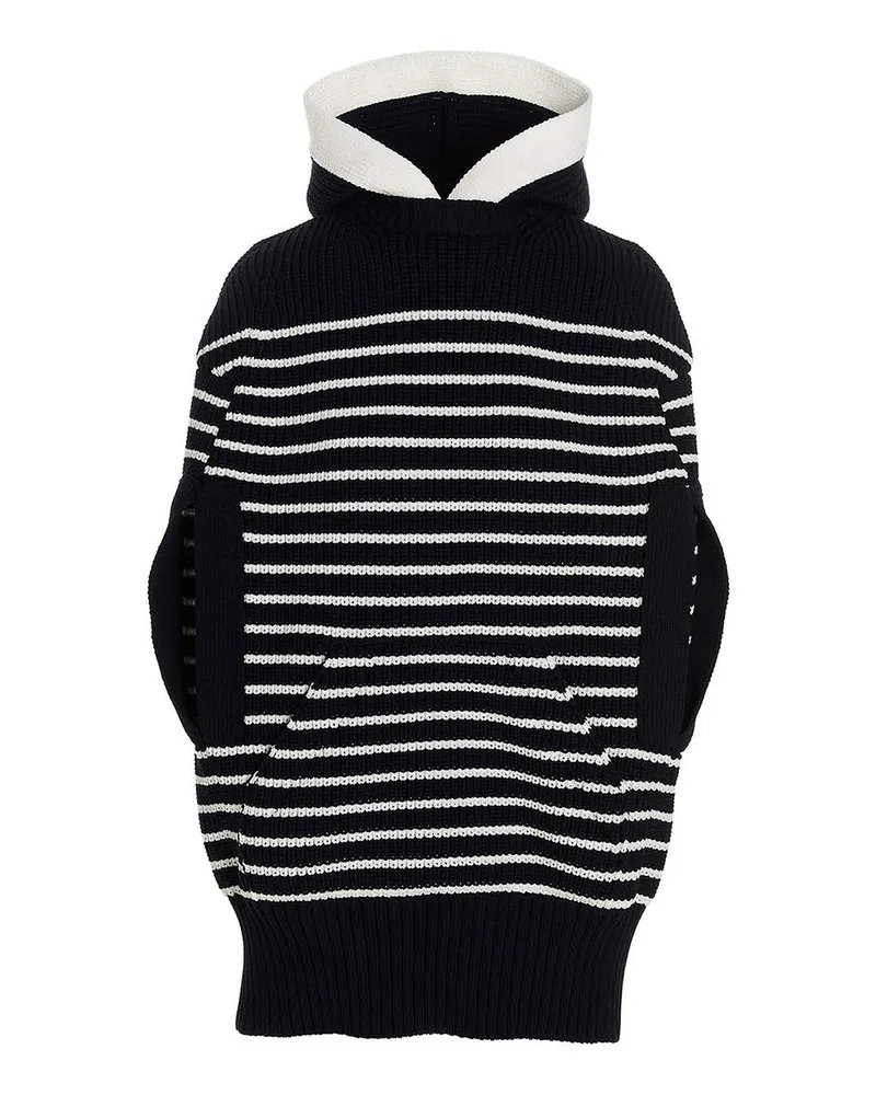 Sacai Knielanger Mantel - Blau Blau
