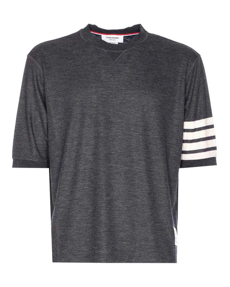 Thom Browne Rundhalspullover - Grau Grau