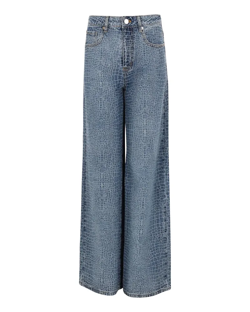 Self-Portrait Schlagjeans - Denim Denim