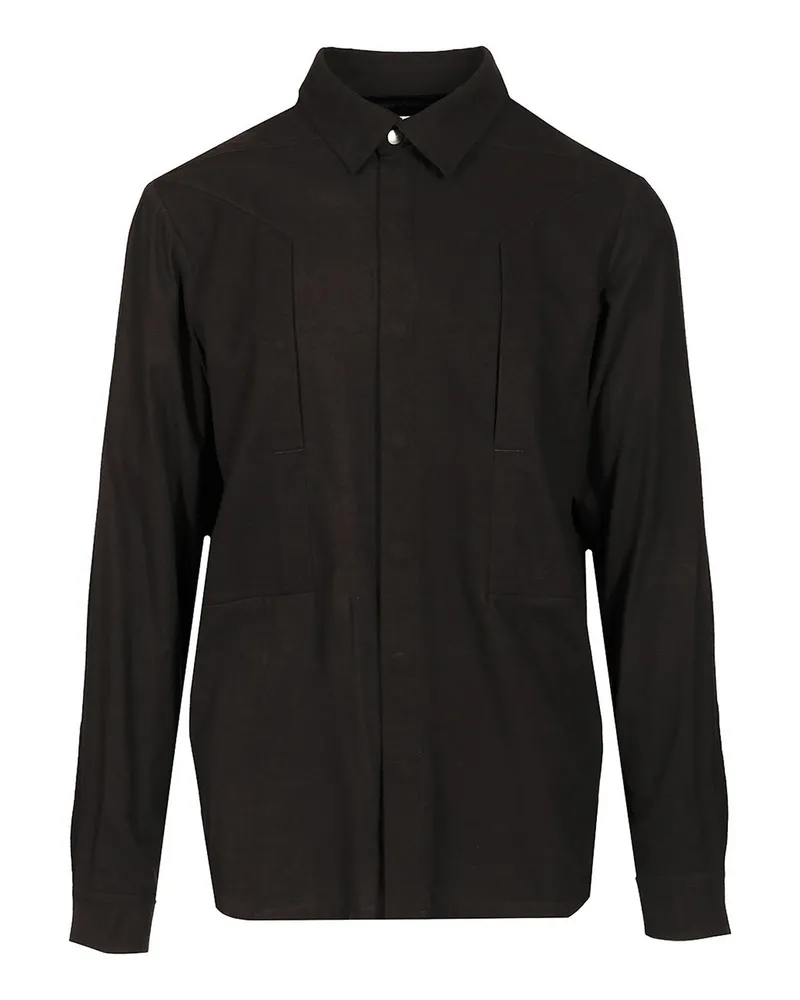 Rick Owens Hemd - Schwarz Schwarz