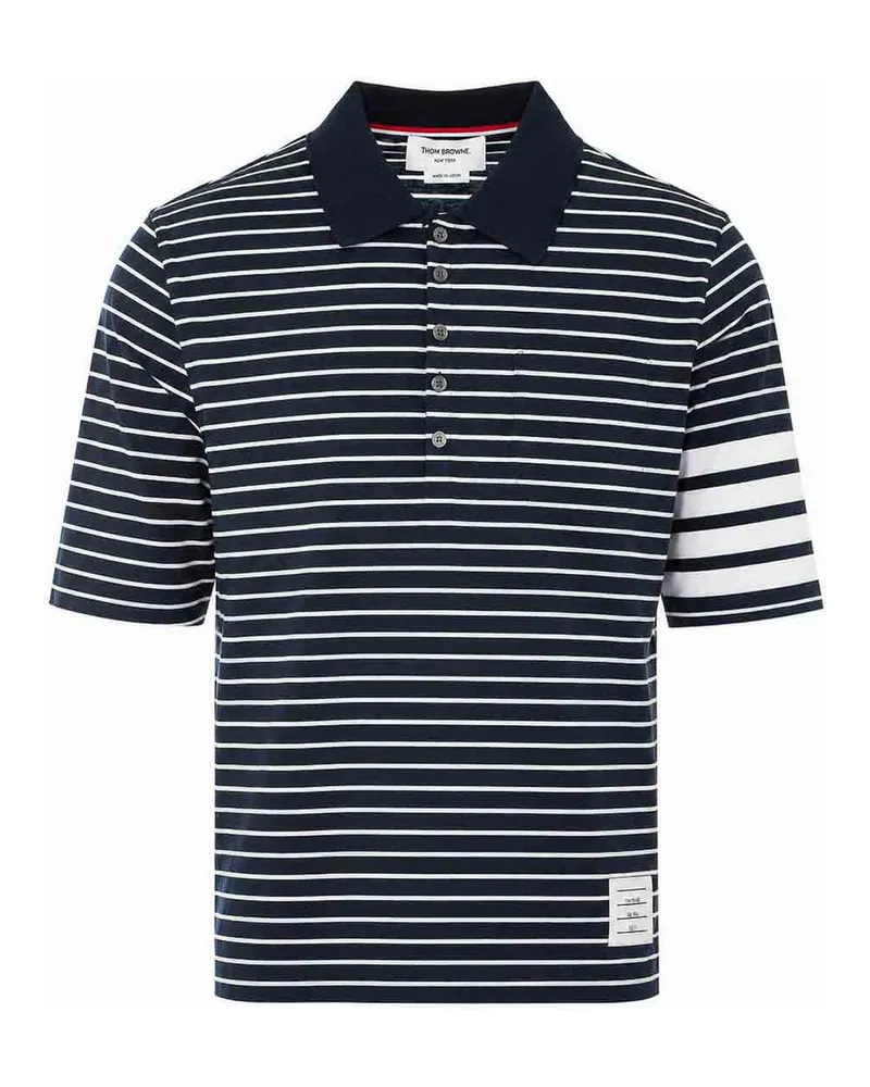 Thom Browne Poloshirt - Blau Blau