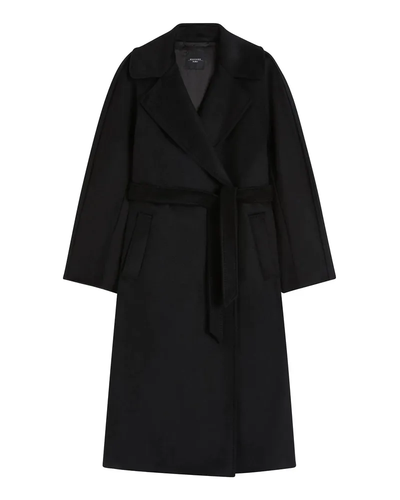 Max Mara Knielanger Mantel - Schwarz Schwarz