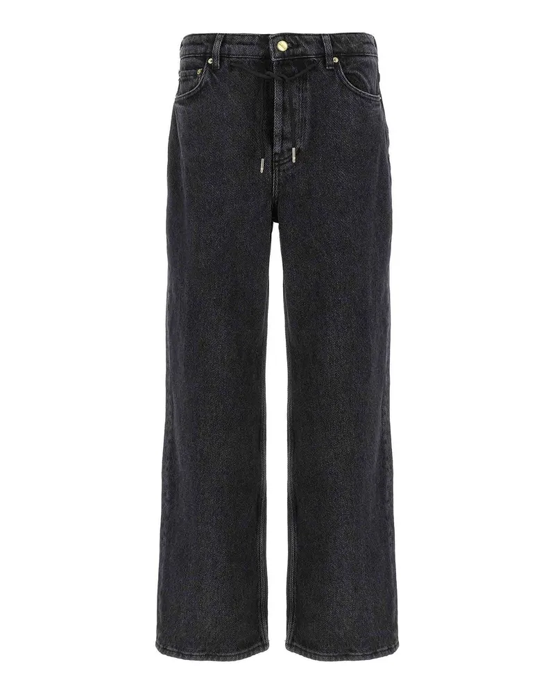 Ganni Straight Leg Jeans - Schwarz Schwarz