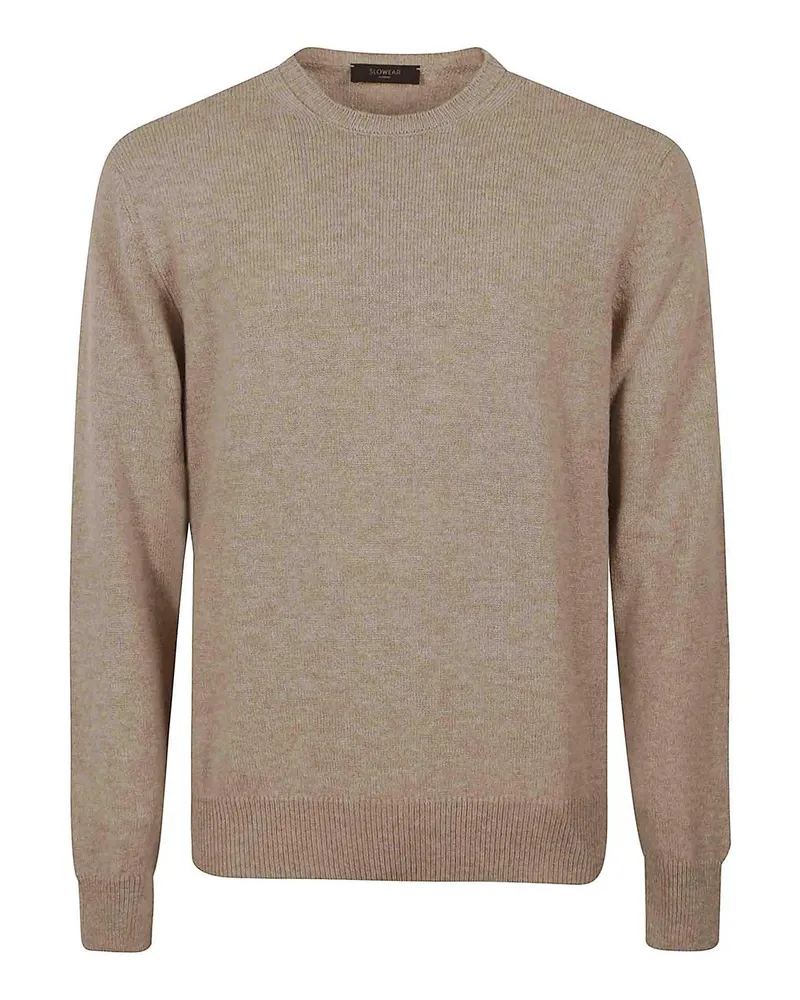 Zanone Rundhalspullover - Beige Beige