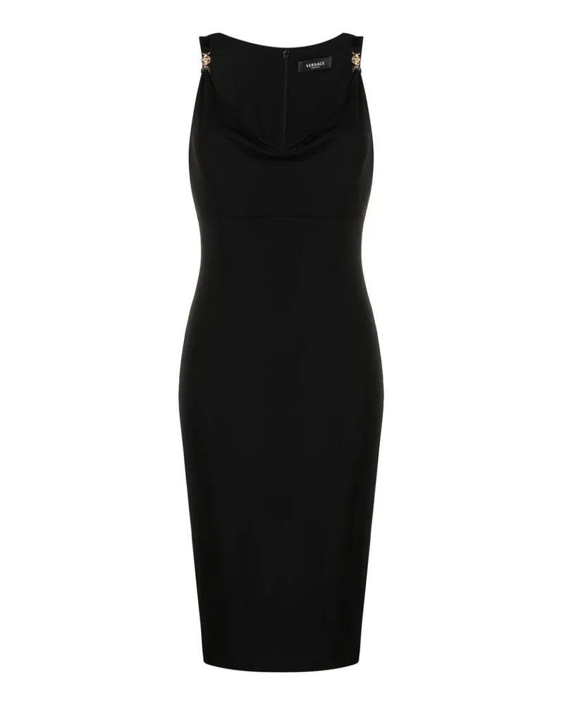 Versace Knielanges Kleid - Schwarz Schwarz