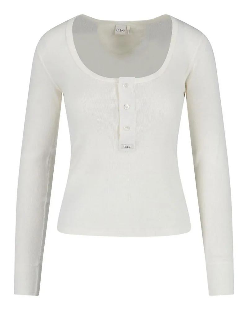 Chloé Rundhalspullover - Weiß Weiß
