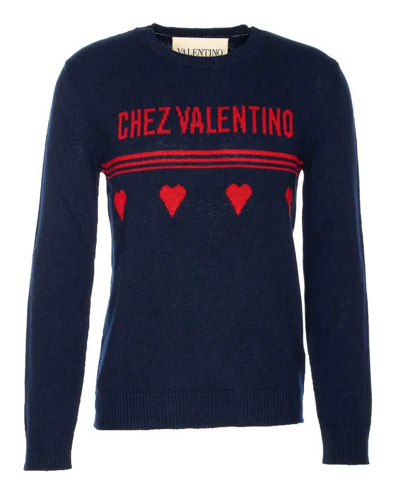 Valentino Garavani Rundhalspullover - Blau Blau