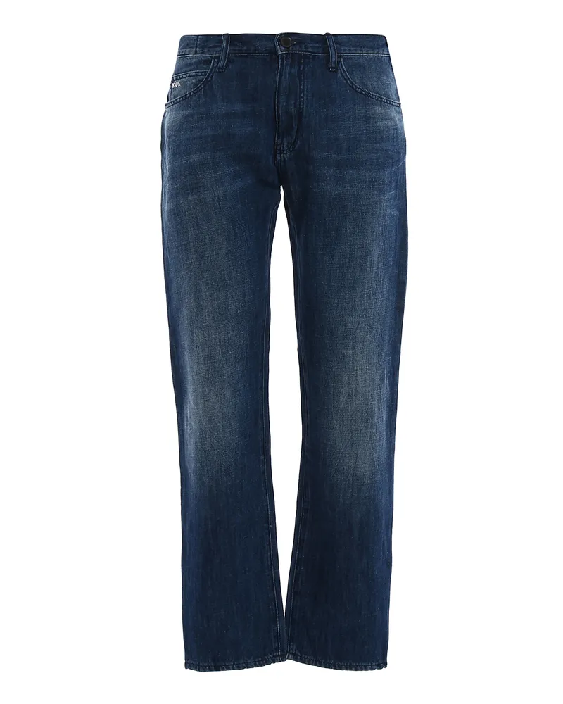 Emporio Armani Straight Leg Jeans Dunkles