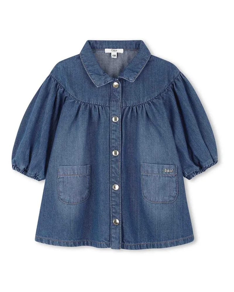 Chloé Knielanges Kleid - Blau Blau