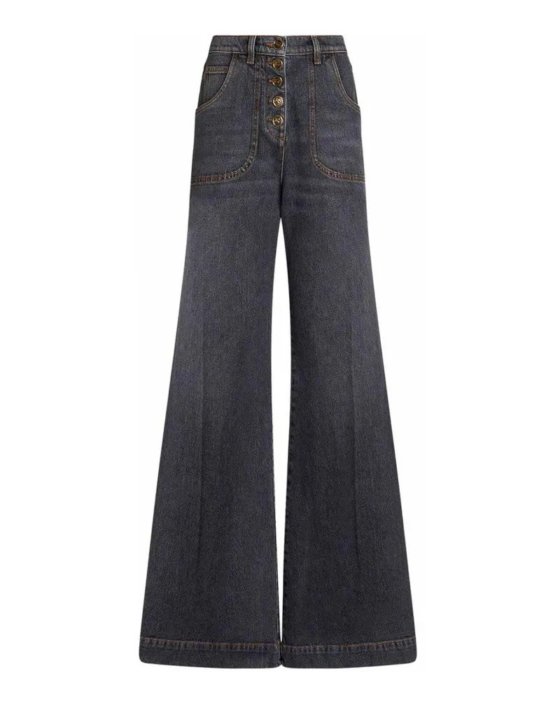 Etro Schlagjeans - Grau Grau