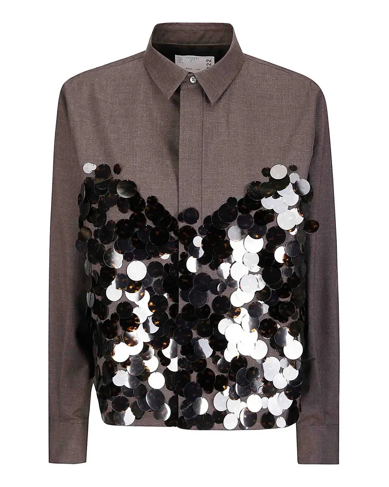Sacai Hemd - Braun Braun