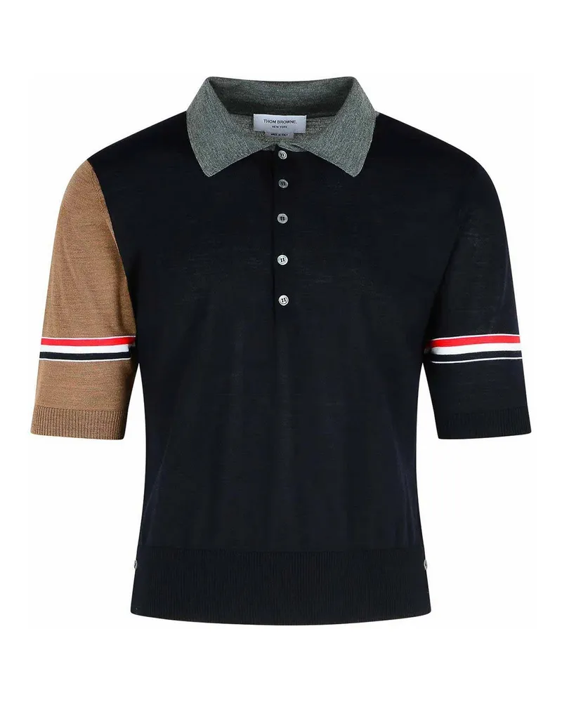 Thom Browne Poloshirt - Blau Blau