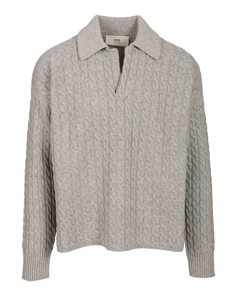 AMI Paris Poloshirt - Grau Grau