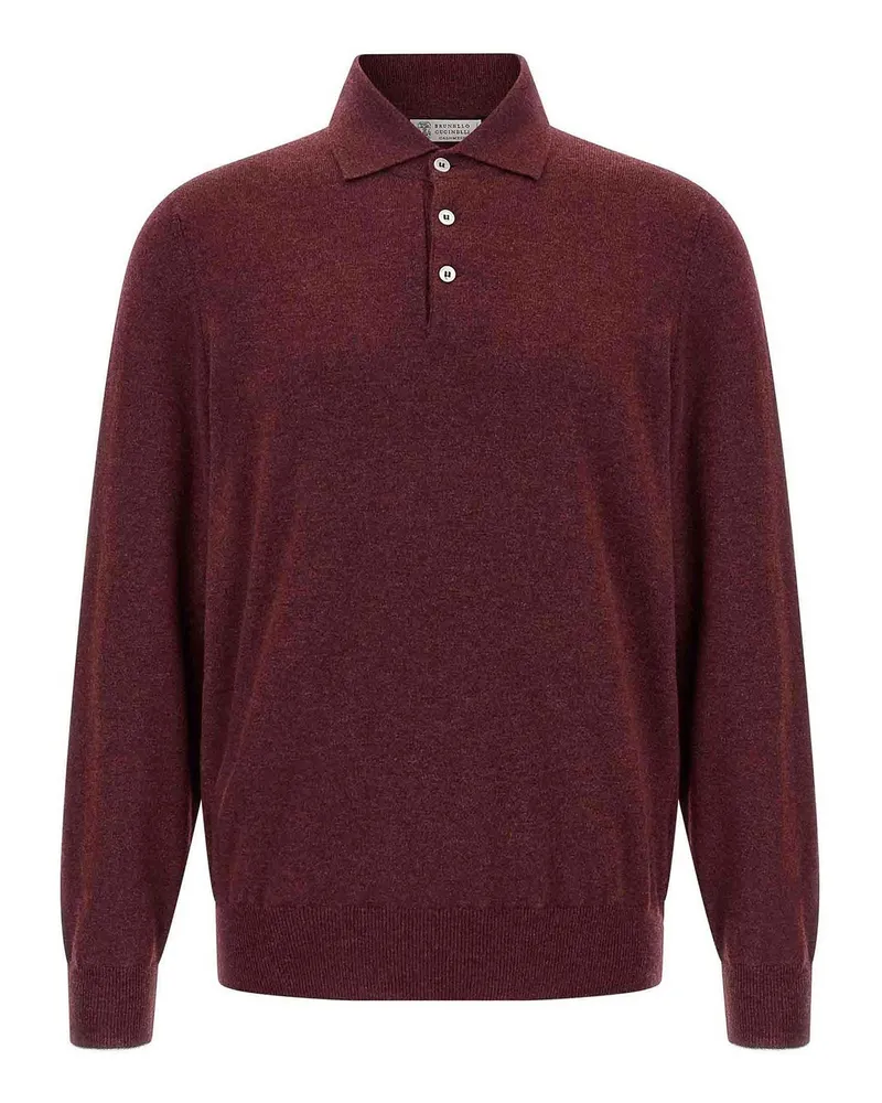 Brunello Cucinelli Poloshirt - Dunkelrot Dunkelrot