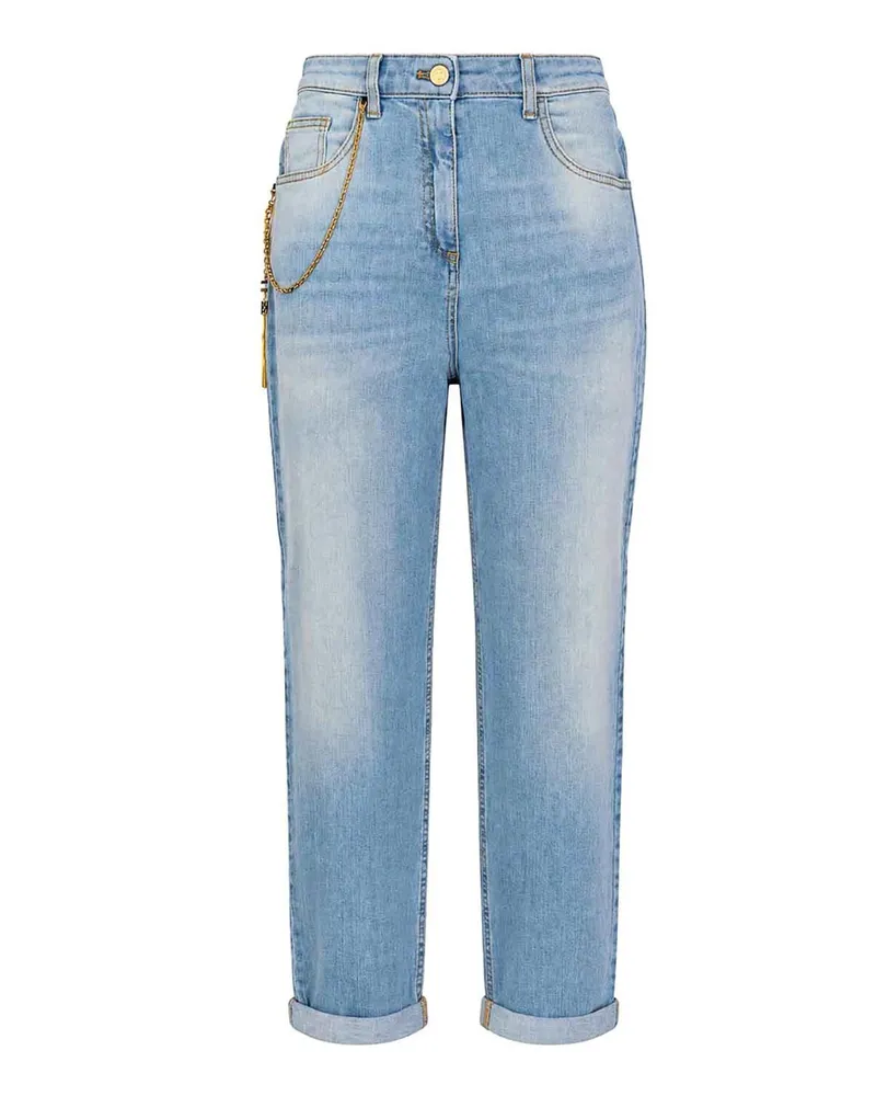 Elisabetta Franchi Straight Leg Jeans - Hellblau Hellblau