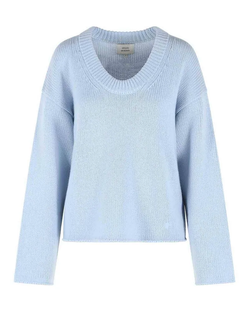 Loulou Studio Rundhalspullover - Hellblau Hellblau