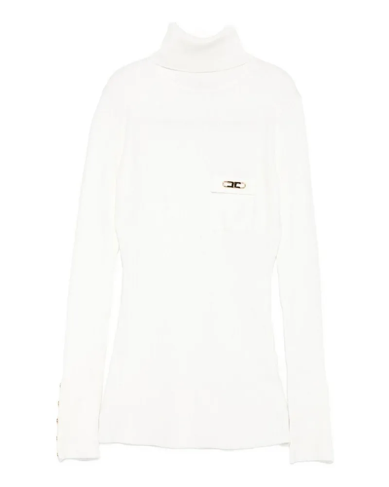 Elisabetta Franchi Rollkragenpullover - Weiß Weiß