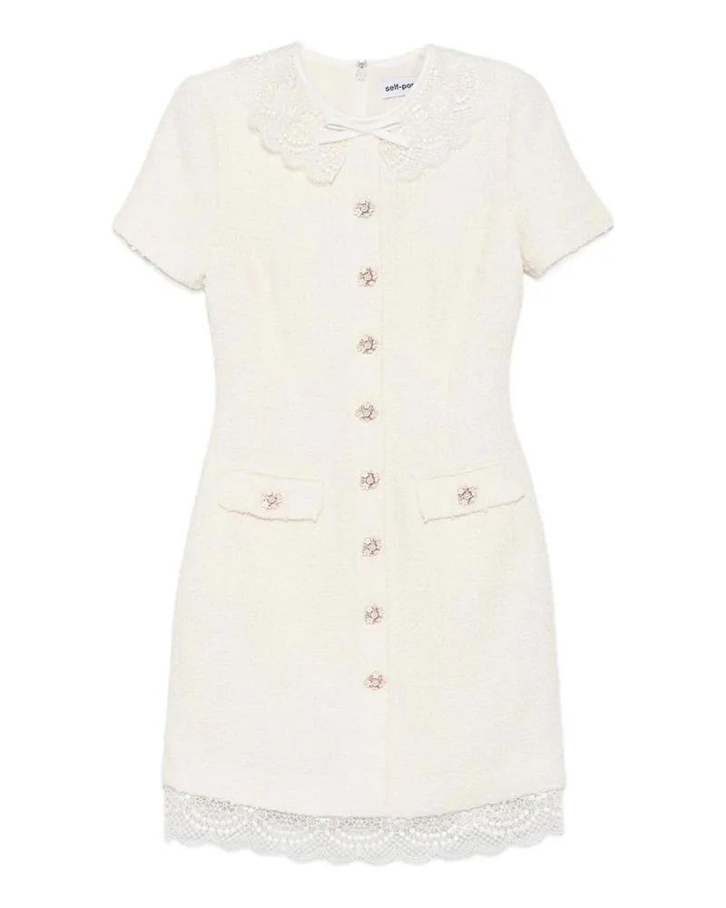 Self-Portrait Kurzes Kleid - Hellbeige Hellbeige