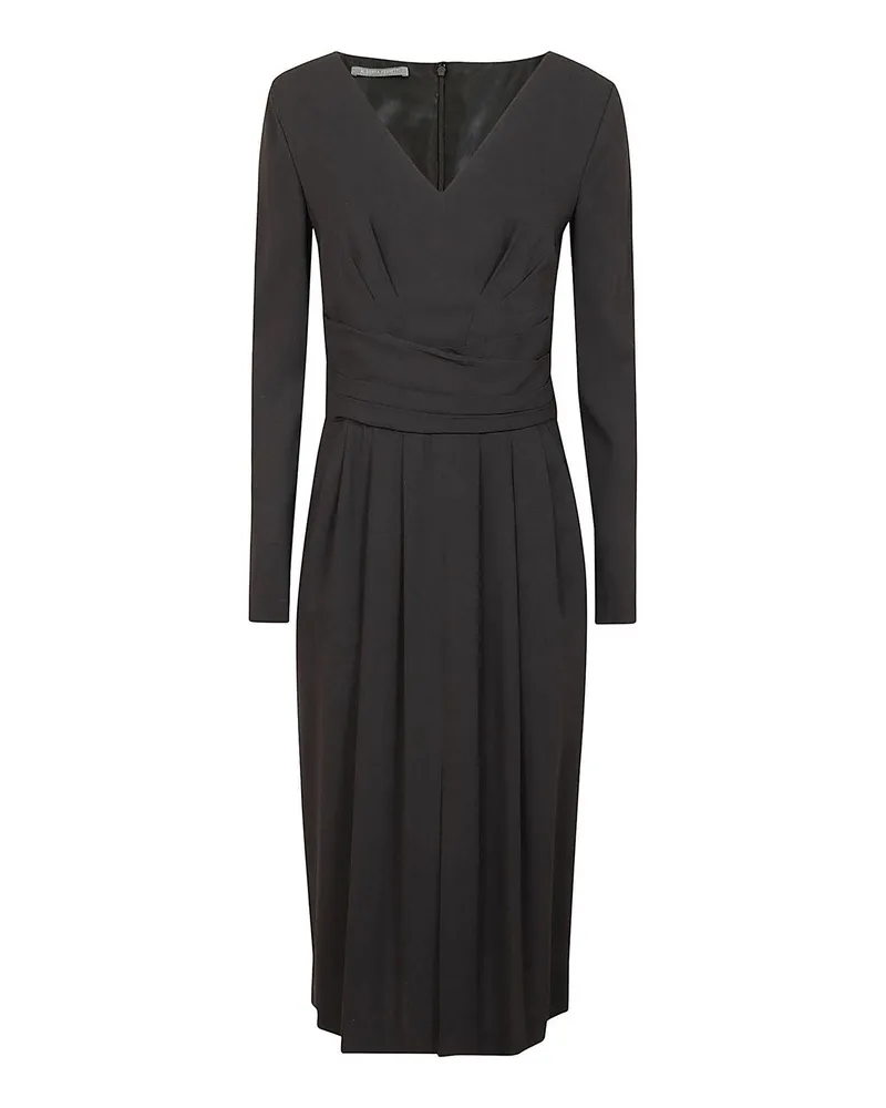 Alberta Ferretti Knielanges Kleid - Schwarz Schwarz