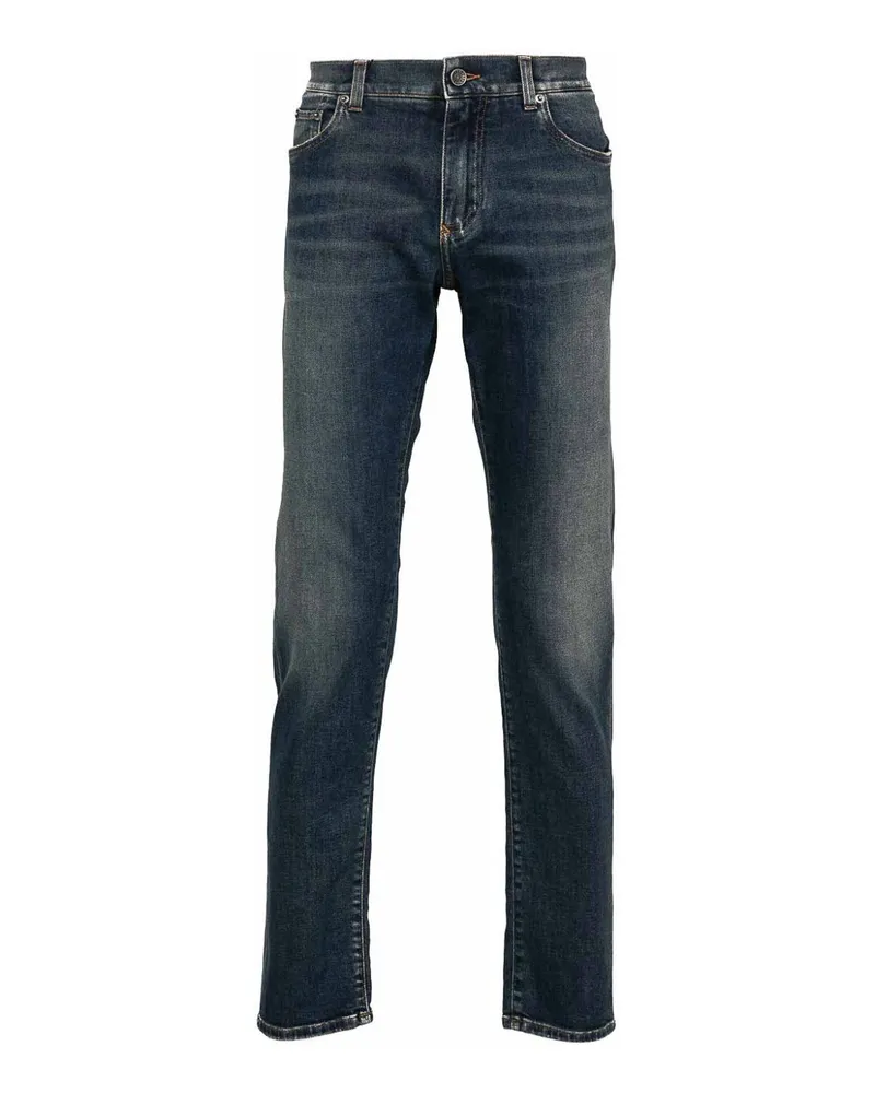Dolce & Gabbana Straight Leg Jeans - Schwarz Schwarz