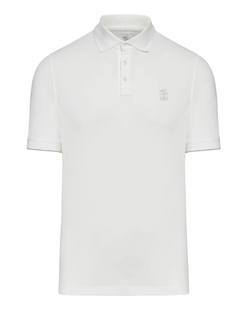 Brunello Cucinelli Poloshirt - Weiß Weiß