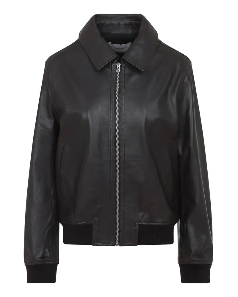 Yves Salomon Lederjacke - Braun Braun