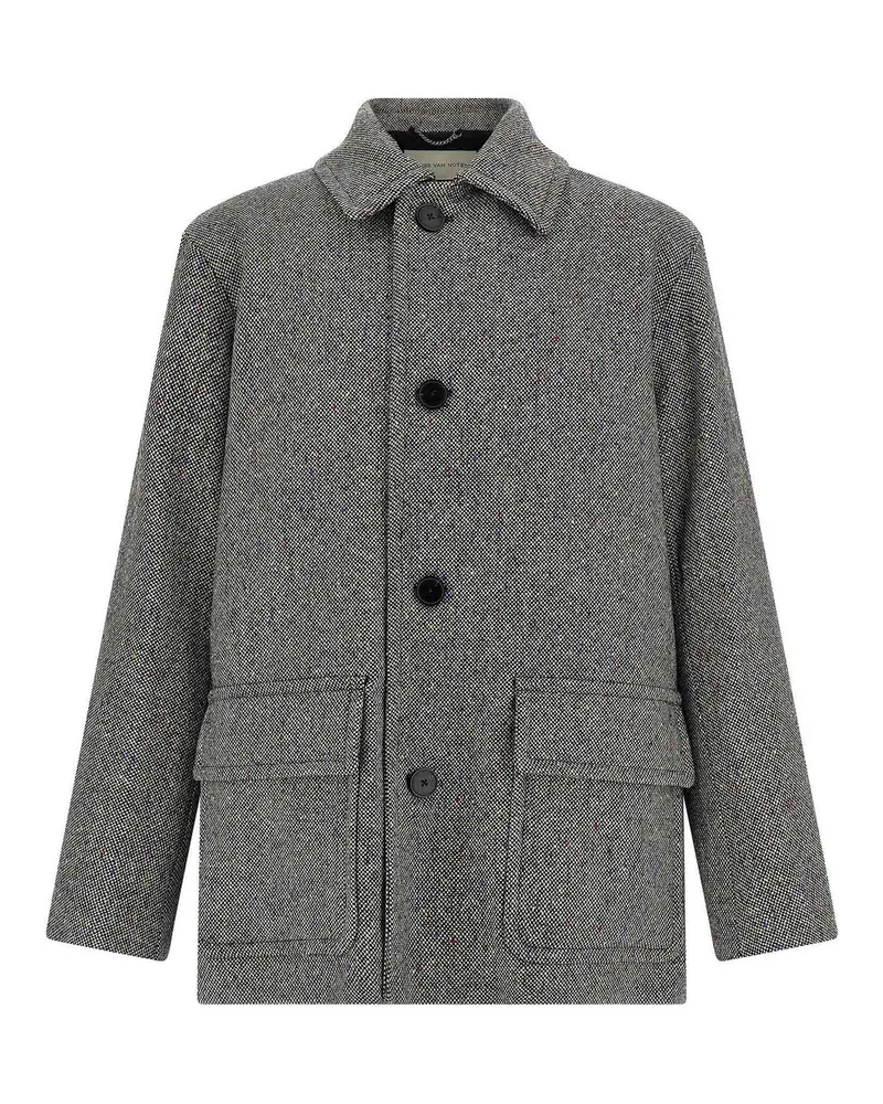 Dries van Noten Knielanger Mantel - Grau Grau