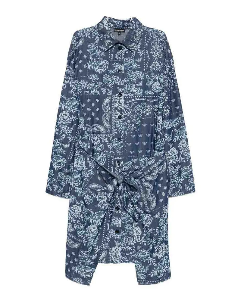 Emporio Armani Knielanges Kleid - Blau Blau