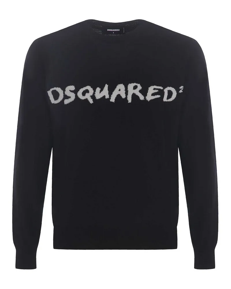 Dsquared2 Rundhalspullover - Schwarz Schwarz
