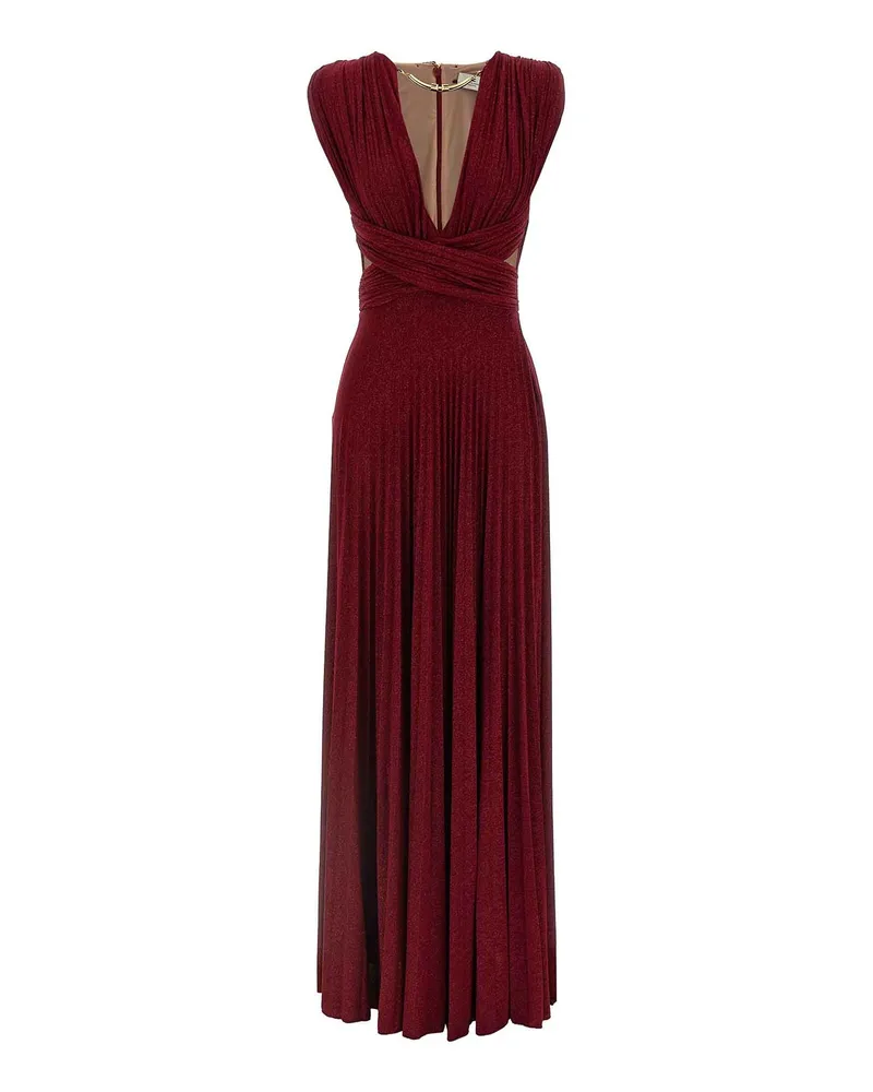 Elisabetta Franchi Knielanges Kleid - Dunkelrot Dunkelrot