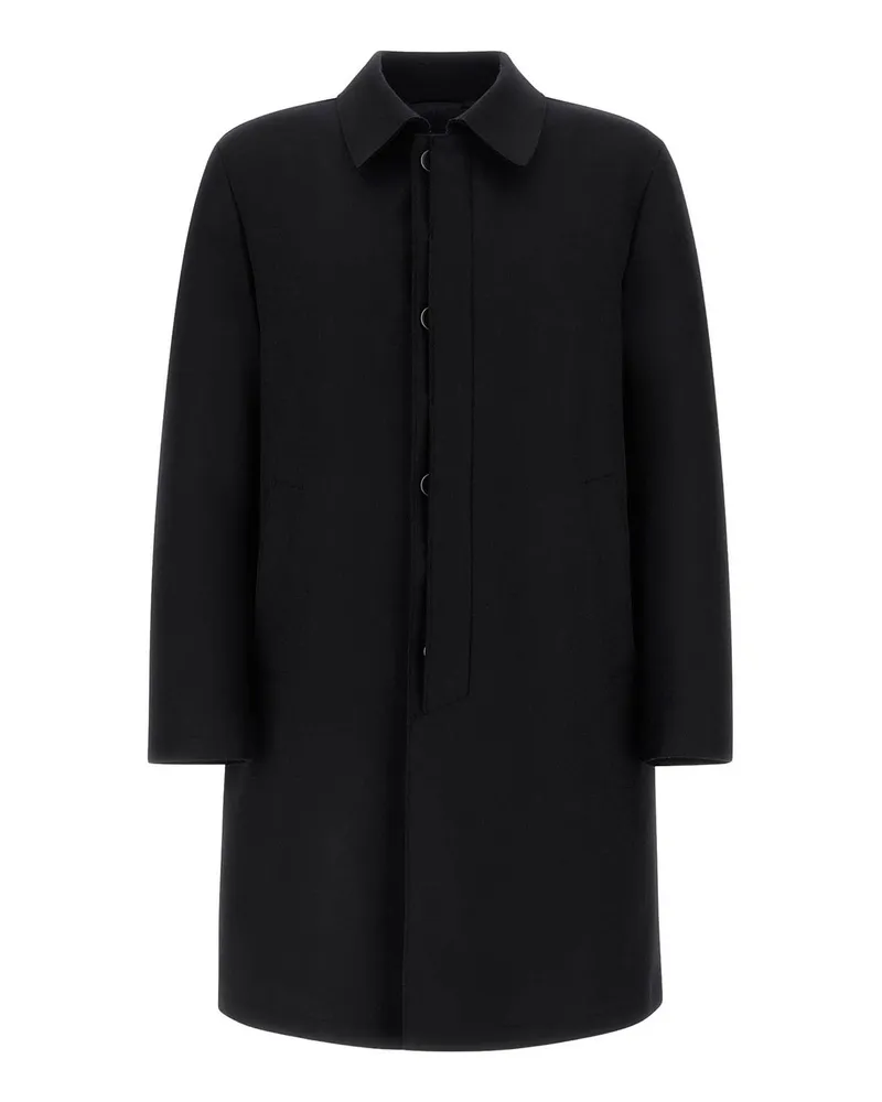 Herno Knielanger Mantel - Schwarz Schwarz