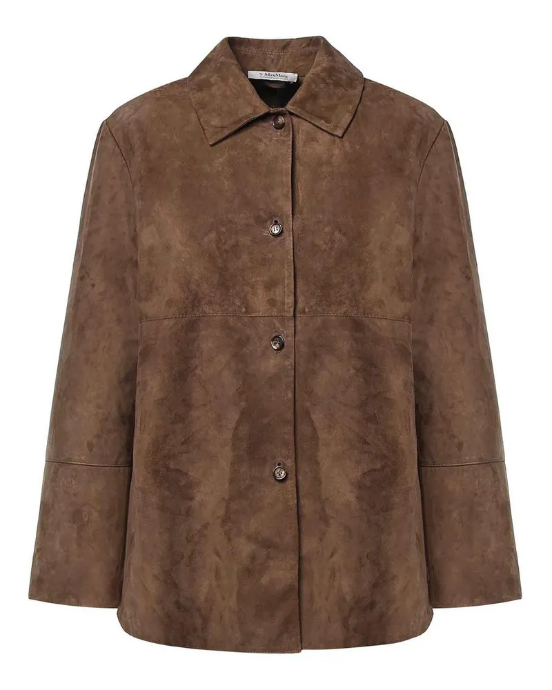 Max Mara Lederjacke - Taupe Taupe