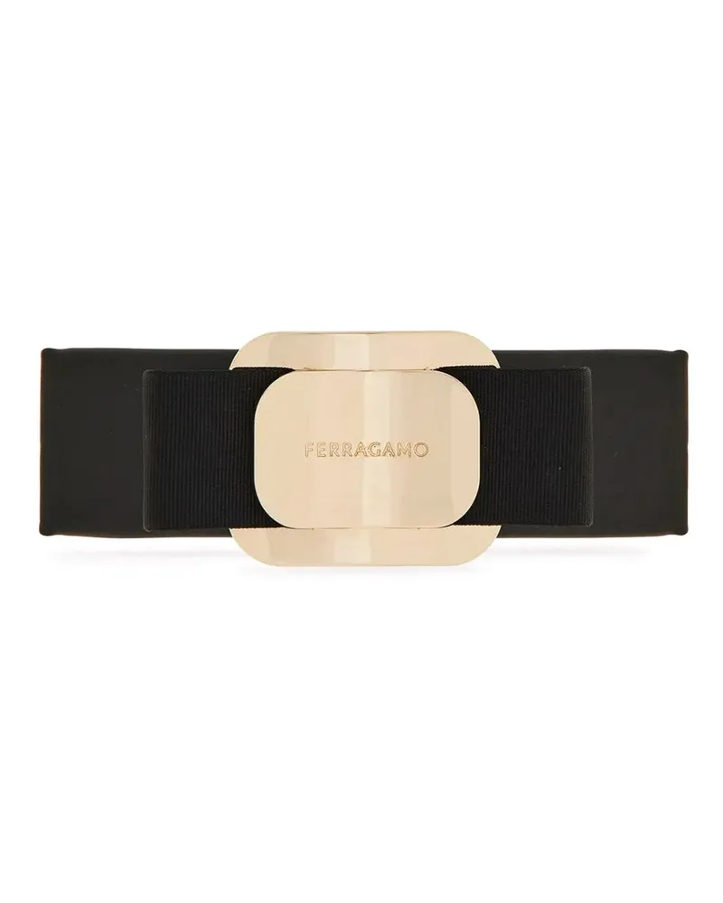 Ferragamo Vara Haarspange mit Schleife Beige