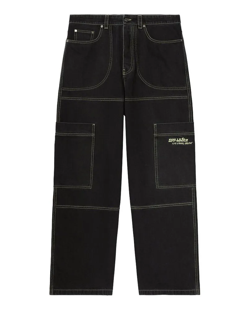 OFF-WHITE Bootcut Jeans - Schwarz Schwarz