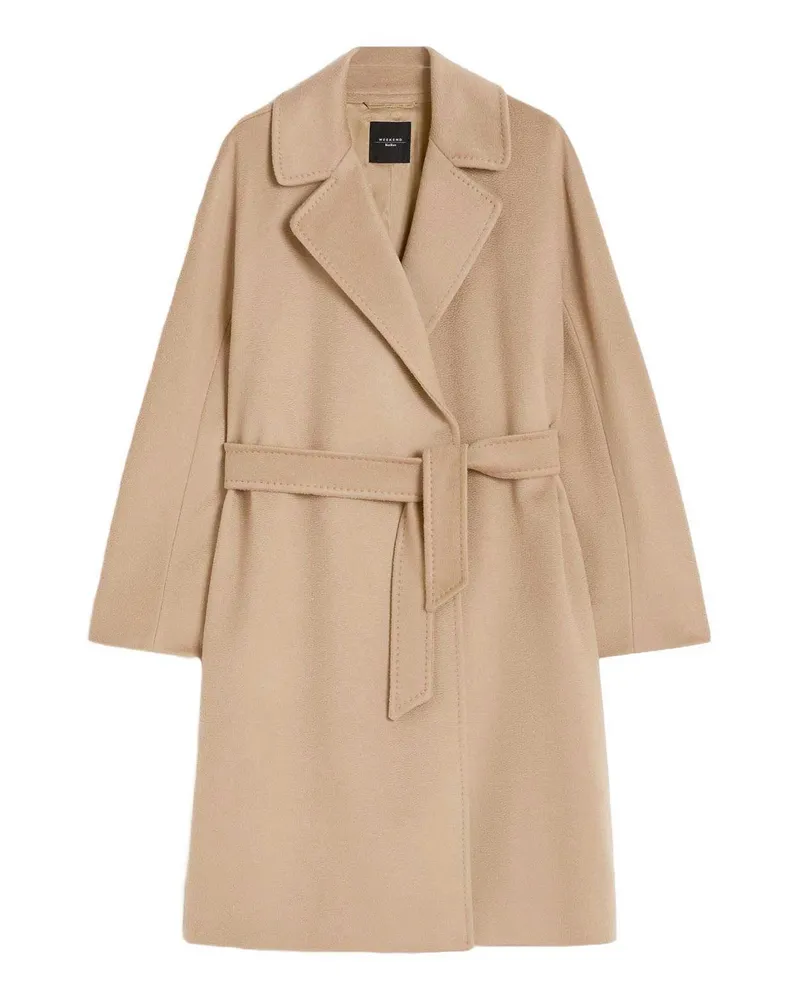Max Mara Knielanger Mantel - Beige Beige
